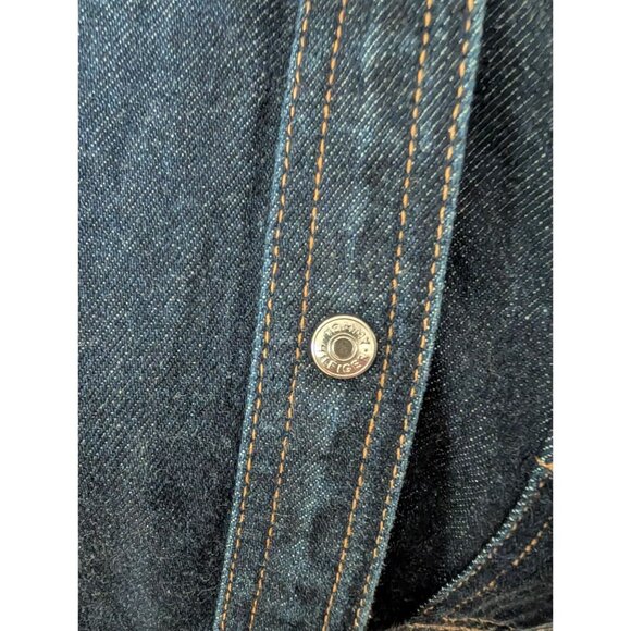 Tommy Hilfiger Y2K Denim Snap-Up Dress Size 8 With Short Sleeves & Chest Pocket - Picture 7 of 11